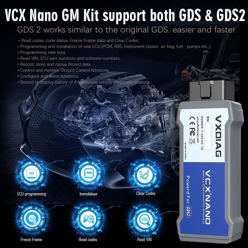 USB Version VXDIAG VCX Nano for GM And OPEL Diagnostic Tool