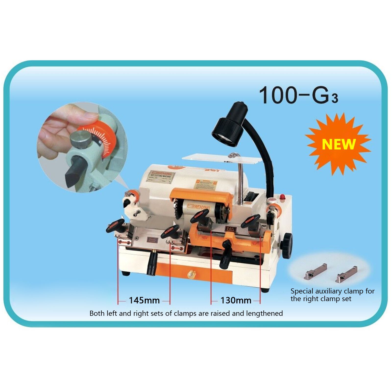 WENXING 100G3 Advanced Multifunctional Double-head Manual Key Cutting Machine