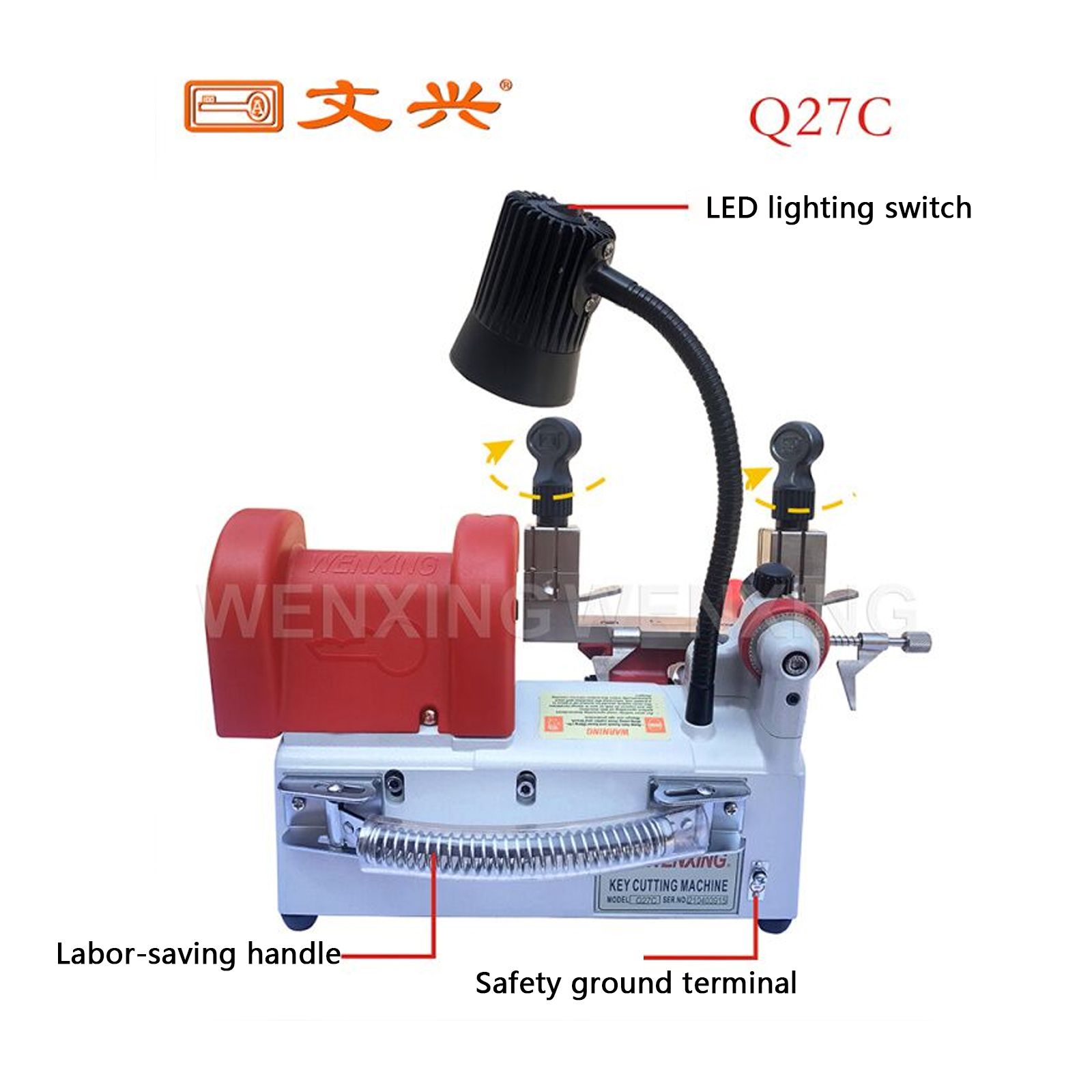 WENXING Q27C (without Inverter) Portable AC & DC Dual-purpose Single-head Manual Key Cutting Machine