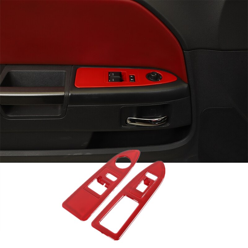Window Lift Switch Panel Cover Trim ABS Interior Accessories For Dodge Challenger 2009-2014