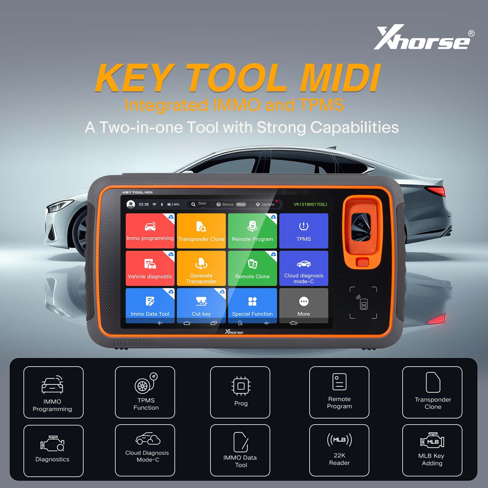 2025 Xhorse Key Tool MIDI All-in-One Advanced Version for IMMO/ TPMS/ Programming/ Diagnostics Tool