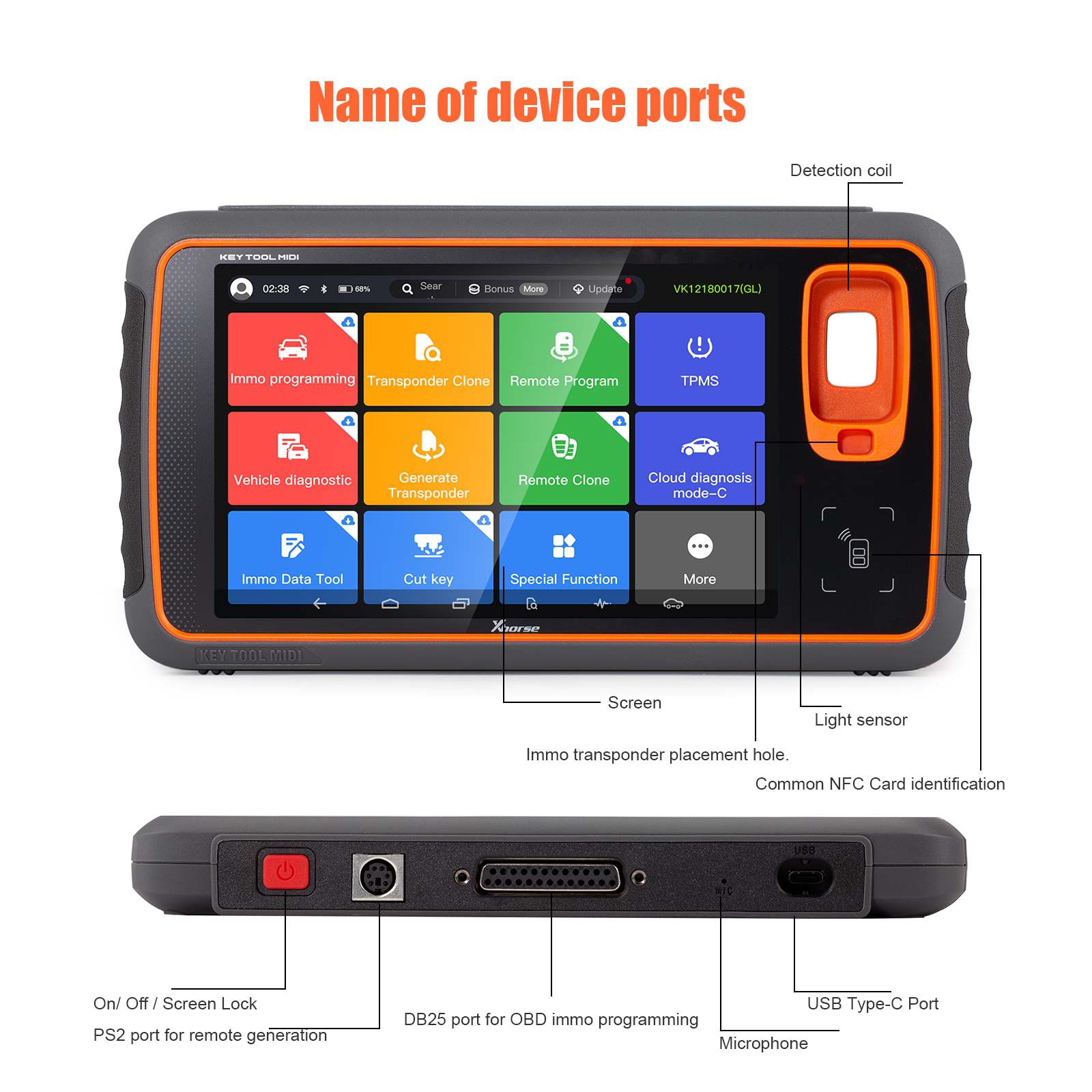 2025 Xhorse Key Tool MIDI All-in-One Advanced Version for IMMO/ TPMS/ Programming/ Diagnostics Tool