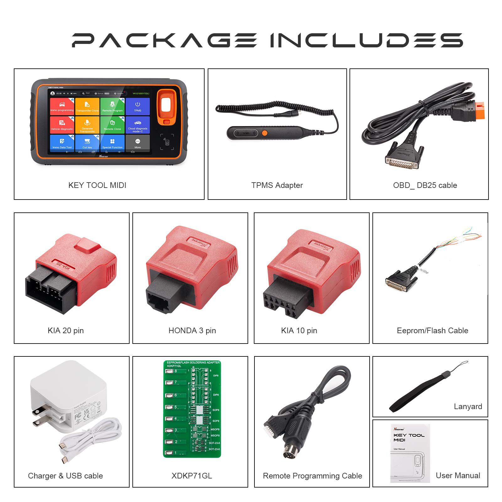 2025 Xhorse Key Tool MIDI Basic Version 2-in-1 Automotive Solution For IMMO Programming and TPMS Function