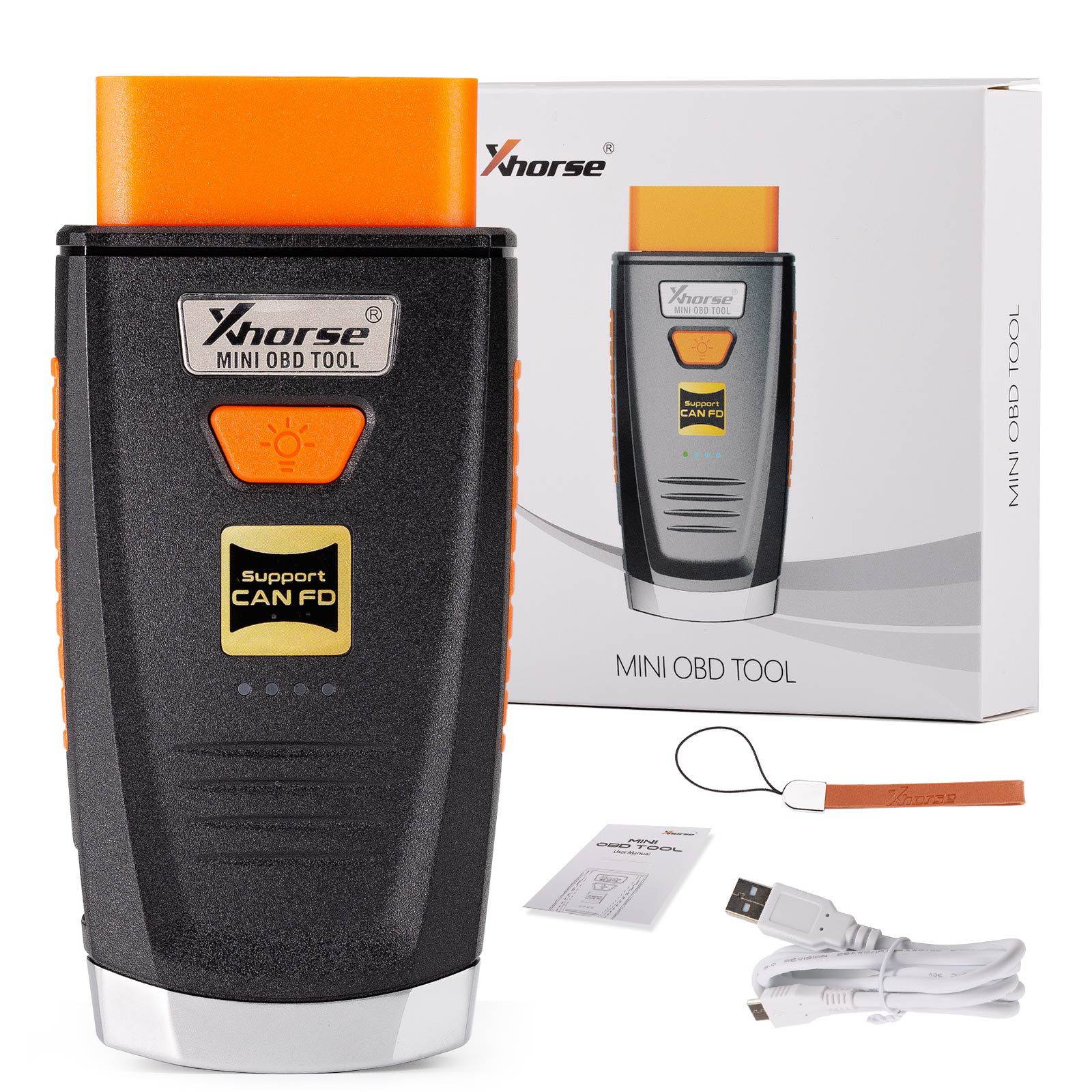 2025 Xhorse Mini OBD Tool V2 XDMO20 Newly Supports CANFD Protocol / LED light / 8A IMMO Box All Key Lost