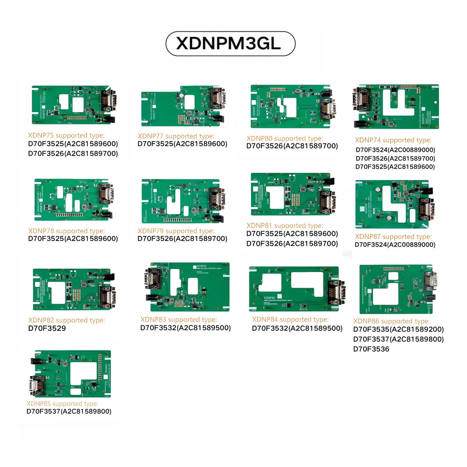 2024 Xhorse MQB48 No Disassembly No Soldering 13 Full Set Adapters XDNPM3GL