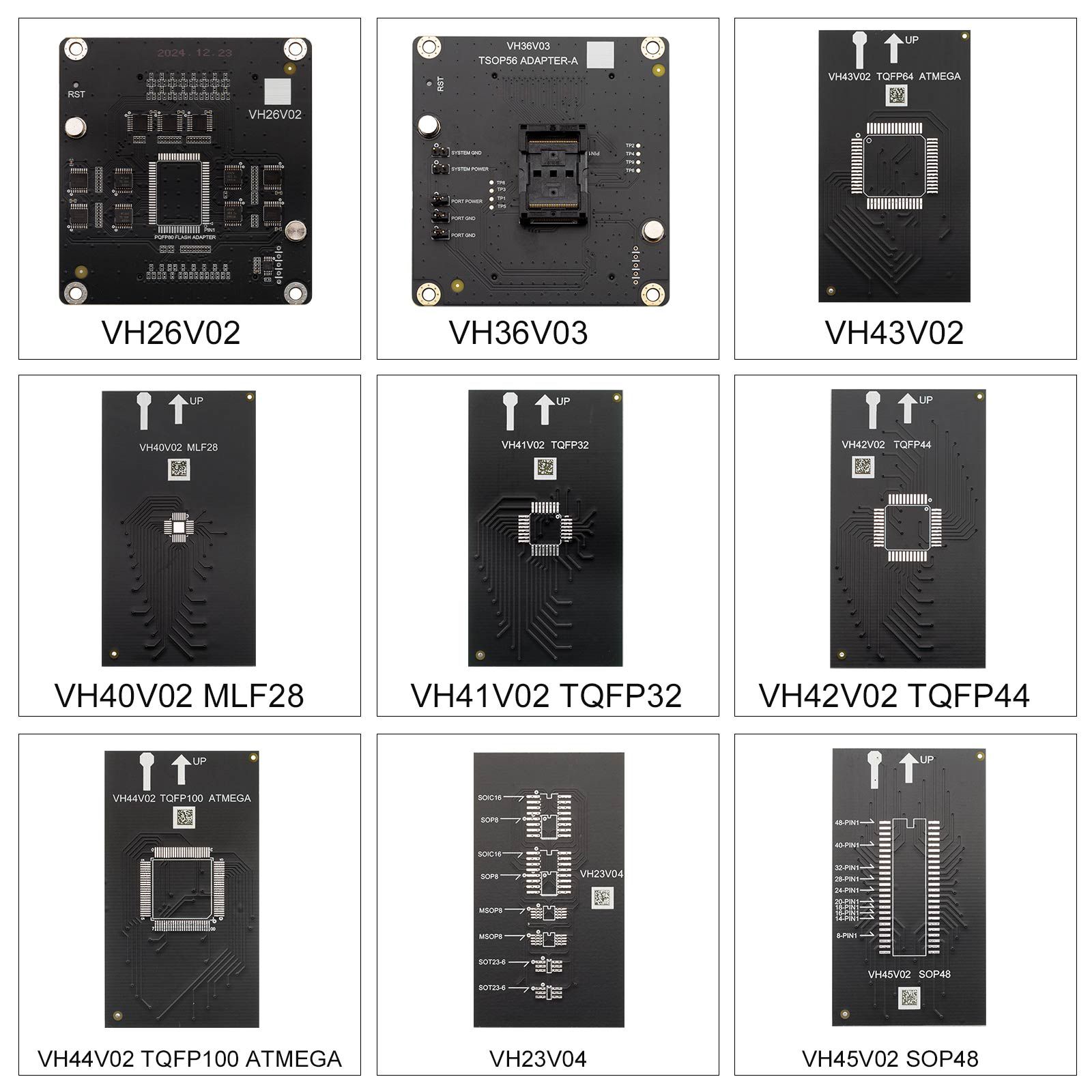 Xhorse Multi Prog Programmer + Exclusive Adapters + MQB48 Adapters + MQB-RH850 Adapter + GODIAG ECU GPT Boot AD and G-V ECU Cable Bundle Package Kit