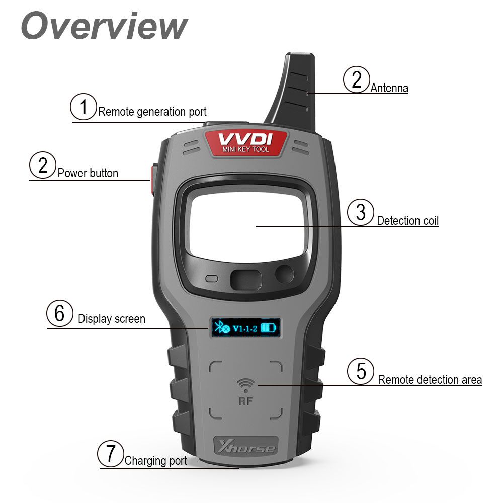 Xhorse VVDI Mini Key Tool Remote Key Programmer Support IOS and Android Global Version