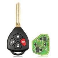 XHORSE XKTO02EN Wired Universal Remote Key Toyota Style Flat 4 Buttons for VVDI VVDI2 Key Tool English Version 5pcs/lots