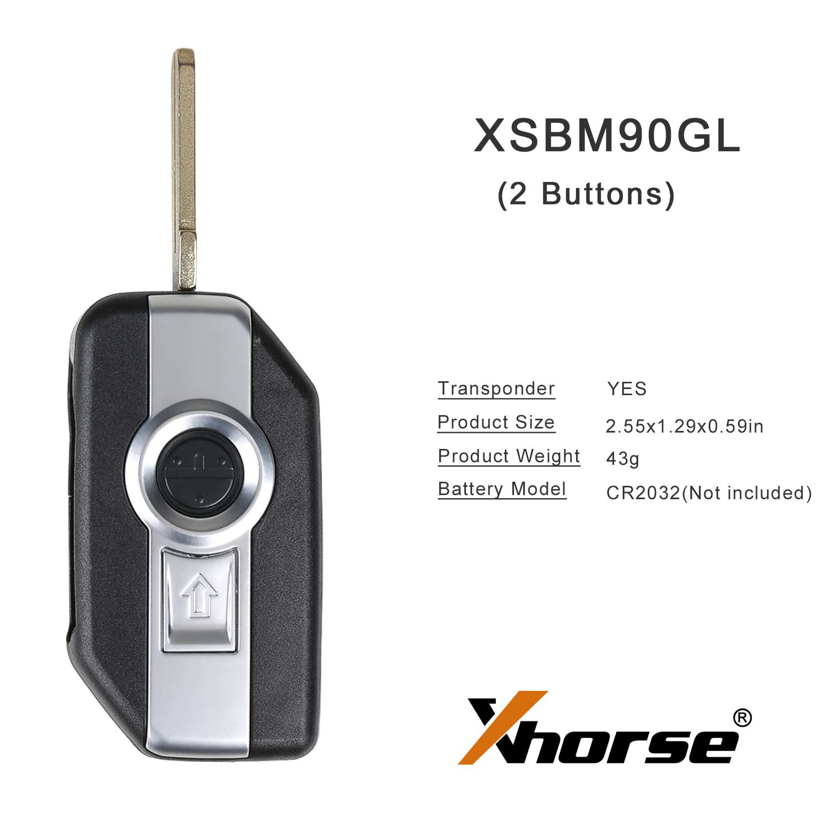 2023 Newest Xhorse XSBM90GL XM38 BMW Motorcycle Smart Key with 8A Chip 3 Buttons Shell