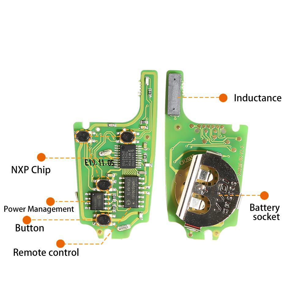 XHORSE XNBU01EN VVDI GM FLIP KEY TYPE UNIVERSAL REMOTE KEY 4 BUTTONS – WIRELESS PN 5pcs/lot