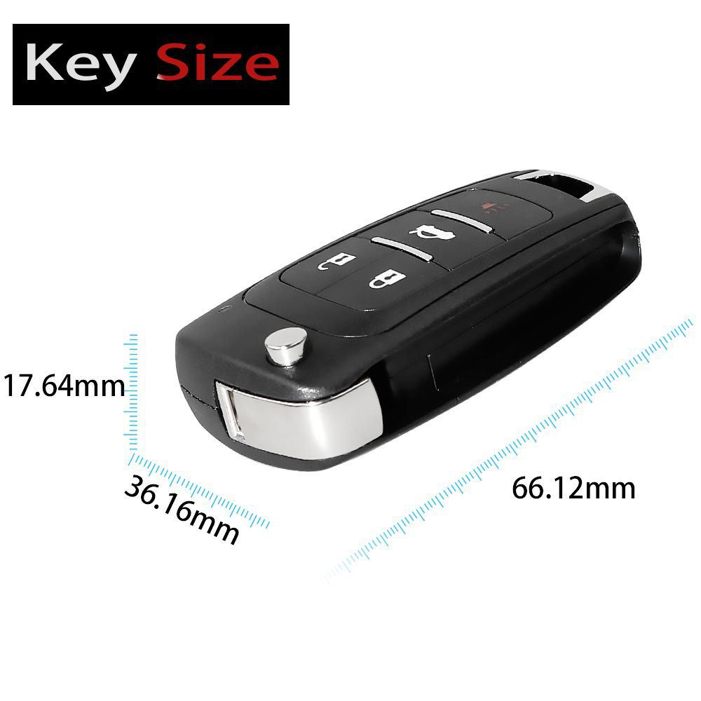  Xhorse XNBU01EN Wireless Remote Key Buick Flip 4 Buttons English Version 5pcs/lot