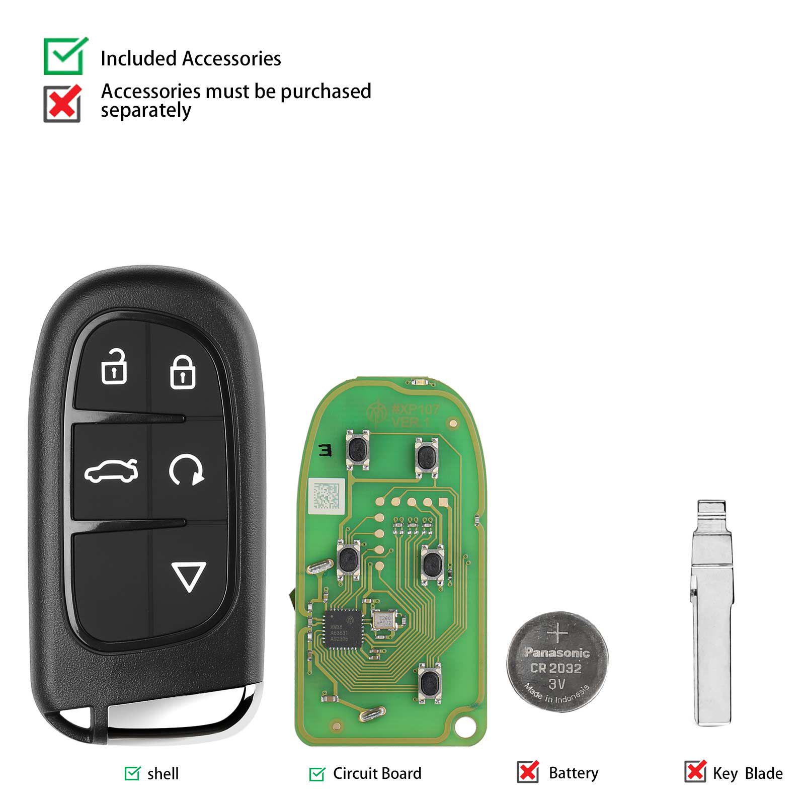 XHORSE XSJP01EN TOY.T XM38 Universal Smart Key 5pcs/lot