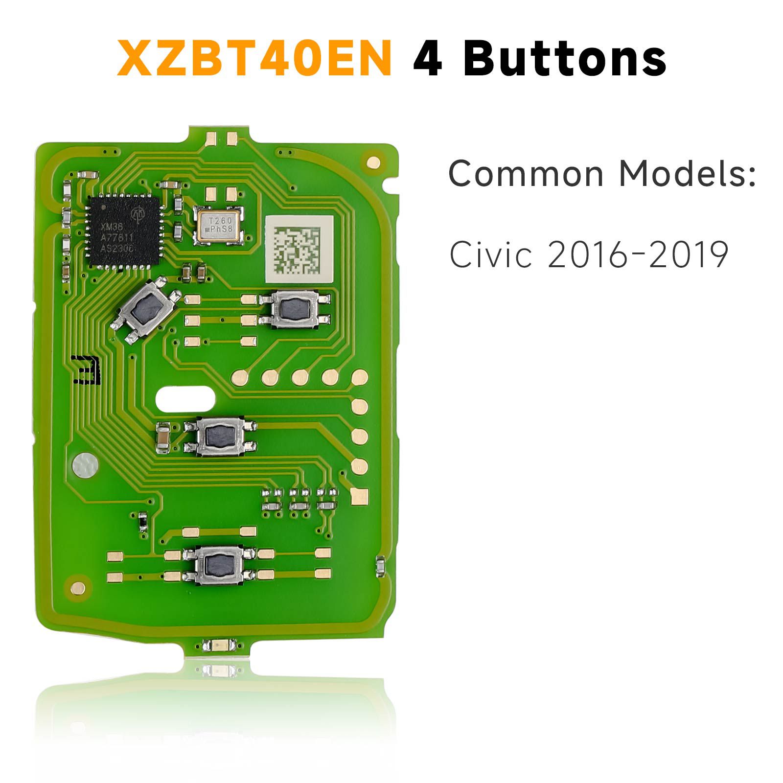 XHORSE XZBT40EN 4 Button HON.D Special PCBs for Honda Civic 2016-2019 5pcs/lot