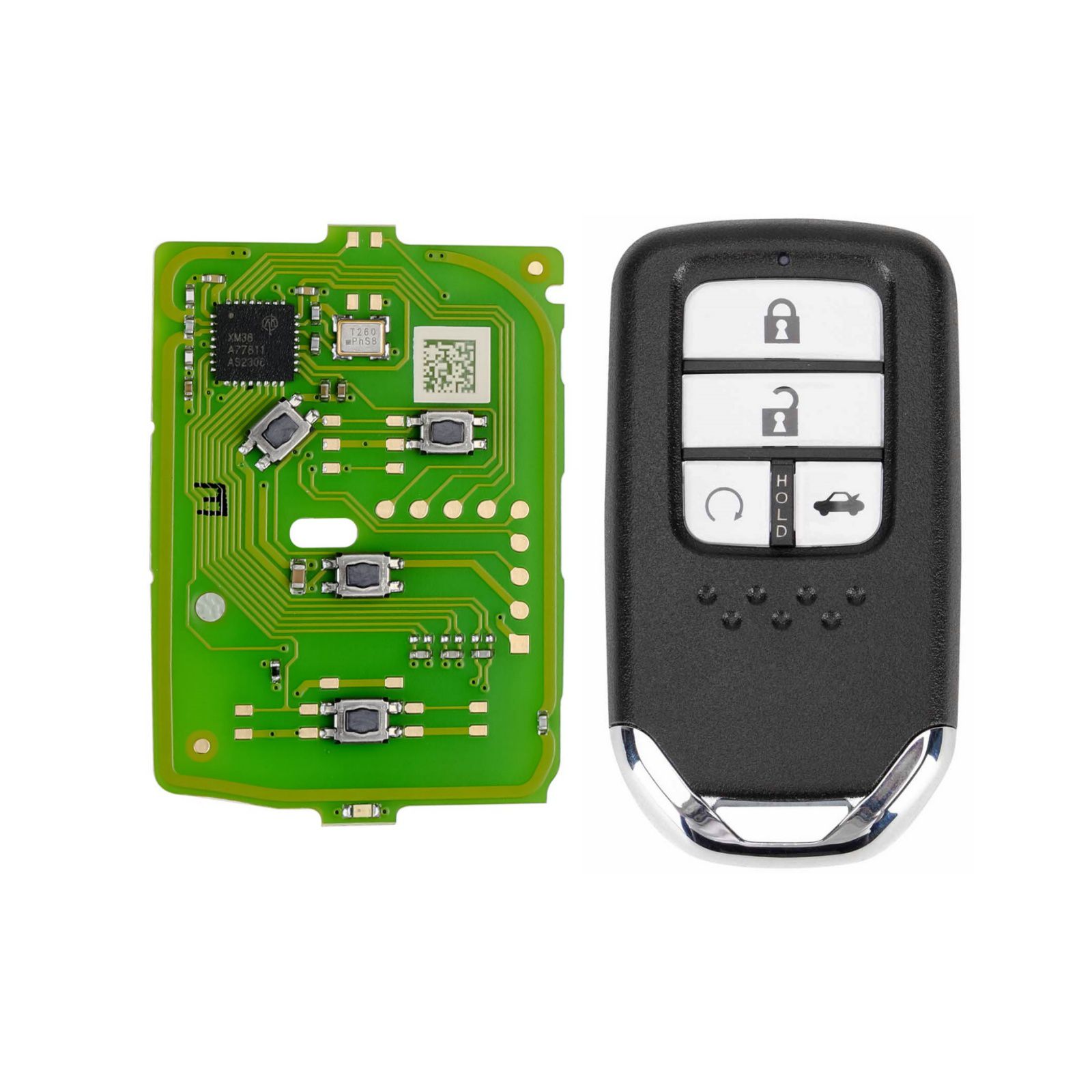 5pcs XHORSE XZBT40EN 4 Button HON.D PCBS for Honda Civic 2016-2019 with Smart Key Shells