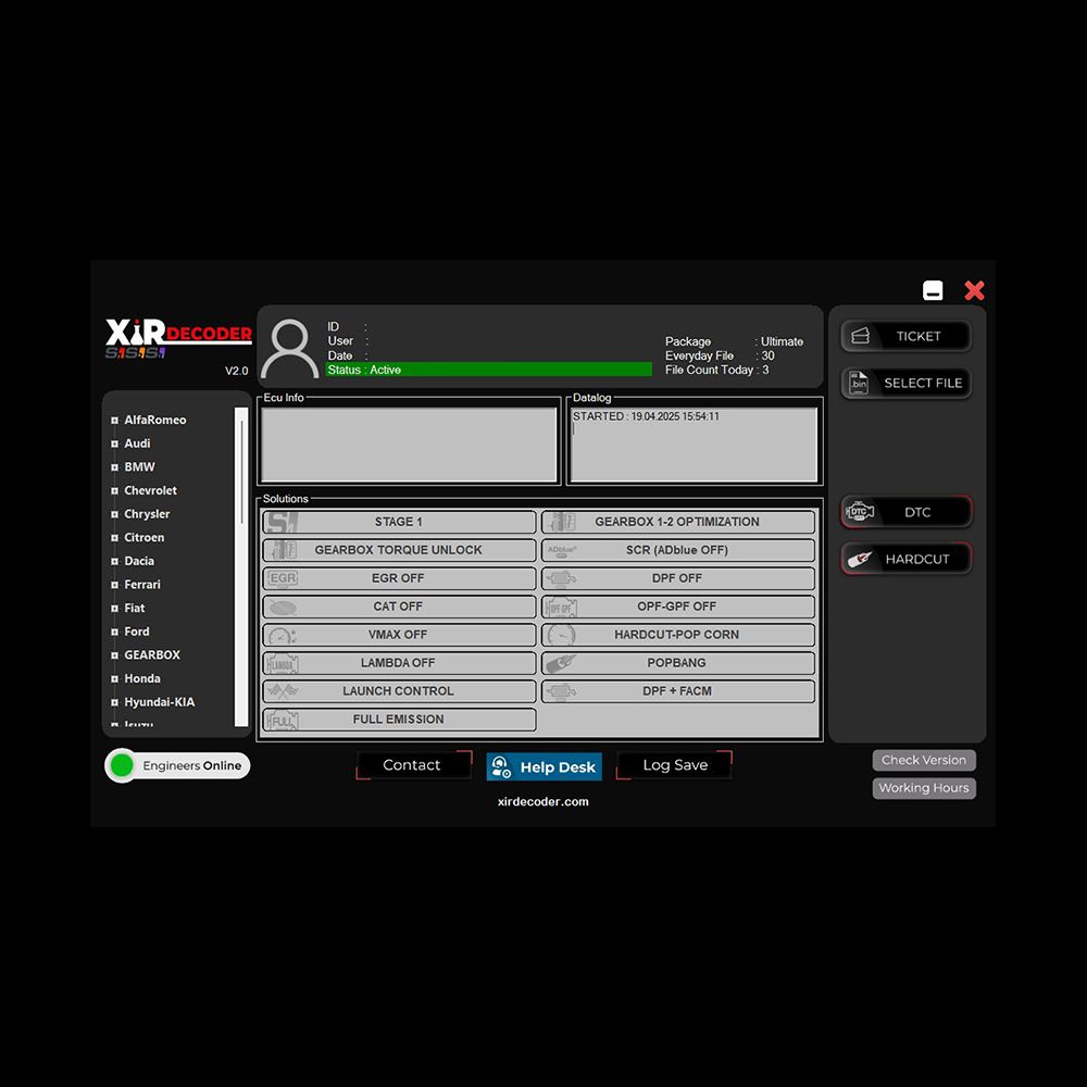 XirDecoder DTC - Chip Tuning - All Solutions Software Basic Version