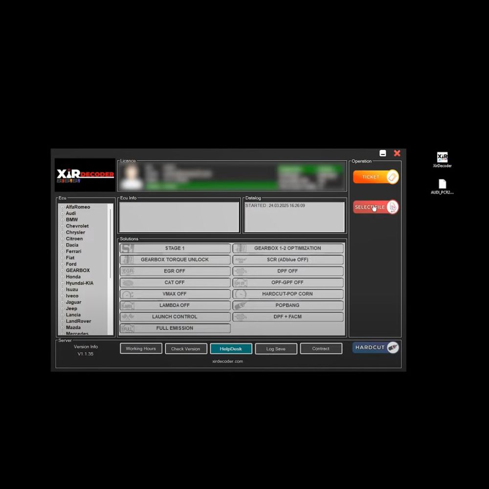 XirDecoder DTC - Chip Tuning - All Solutions Software Basic Version