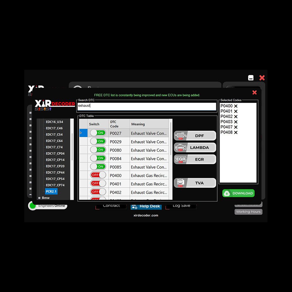 XirDecoder DTC - Chip Tuning - All Solutions Software Ultimate Version