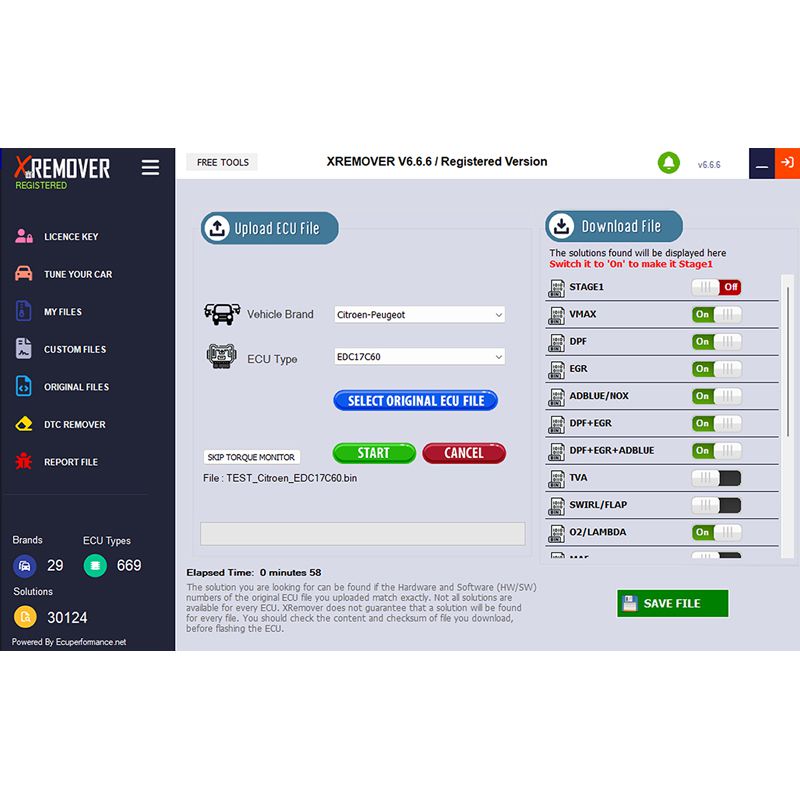 Xremover DTC Chip Tuning Software Advanced Version 20 Tuned Files Per Day Support Stage1