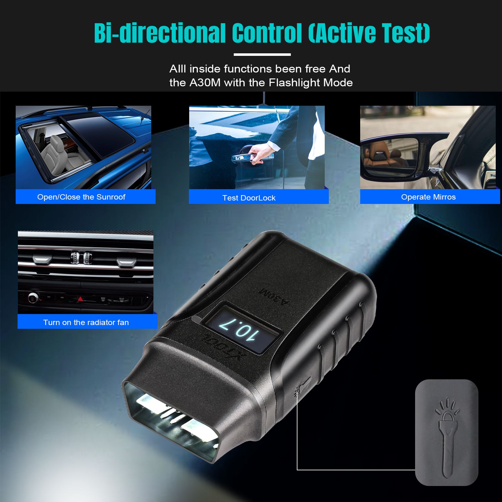  XTOOL A30M OBD2 Full System Diagnostic Tool Bi-directional Control Scanner For Andriod/IOS Car Code Reader