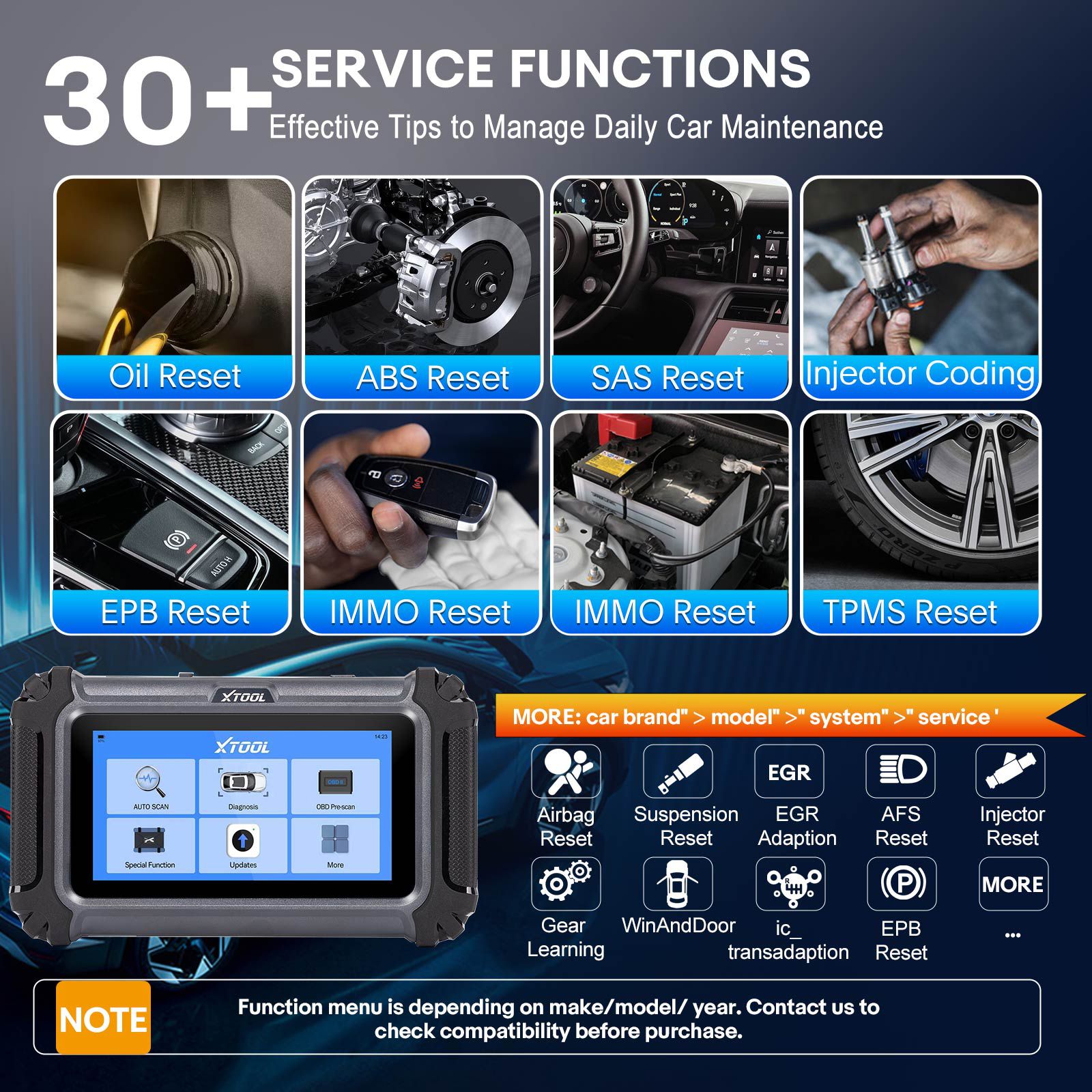 XTOOL D6S Full System Diagnostic Tool with 30 Maintenance Services Free Liftetime Update