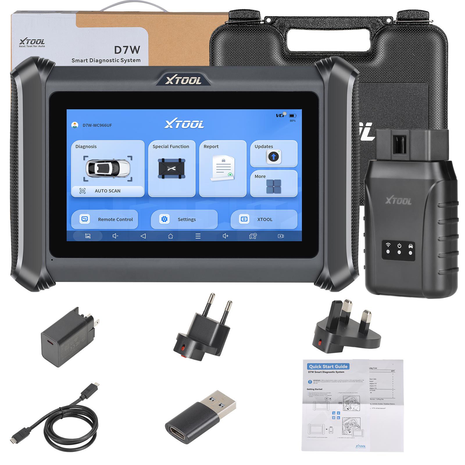 2024 XTOOL D7W D7WIFI Bi-directional All Systems Diagnostic & Key Programmer Support ECU Coding CAN FD & DOIP 40+ Services