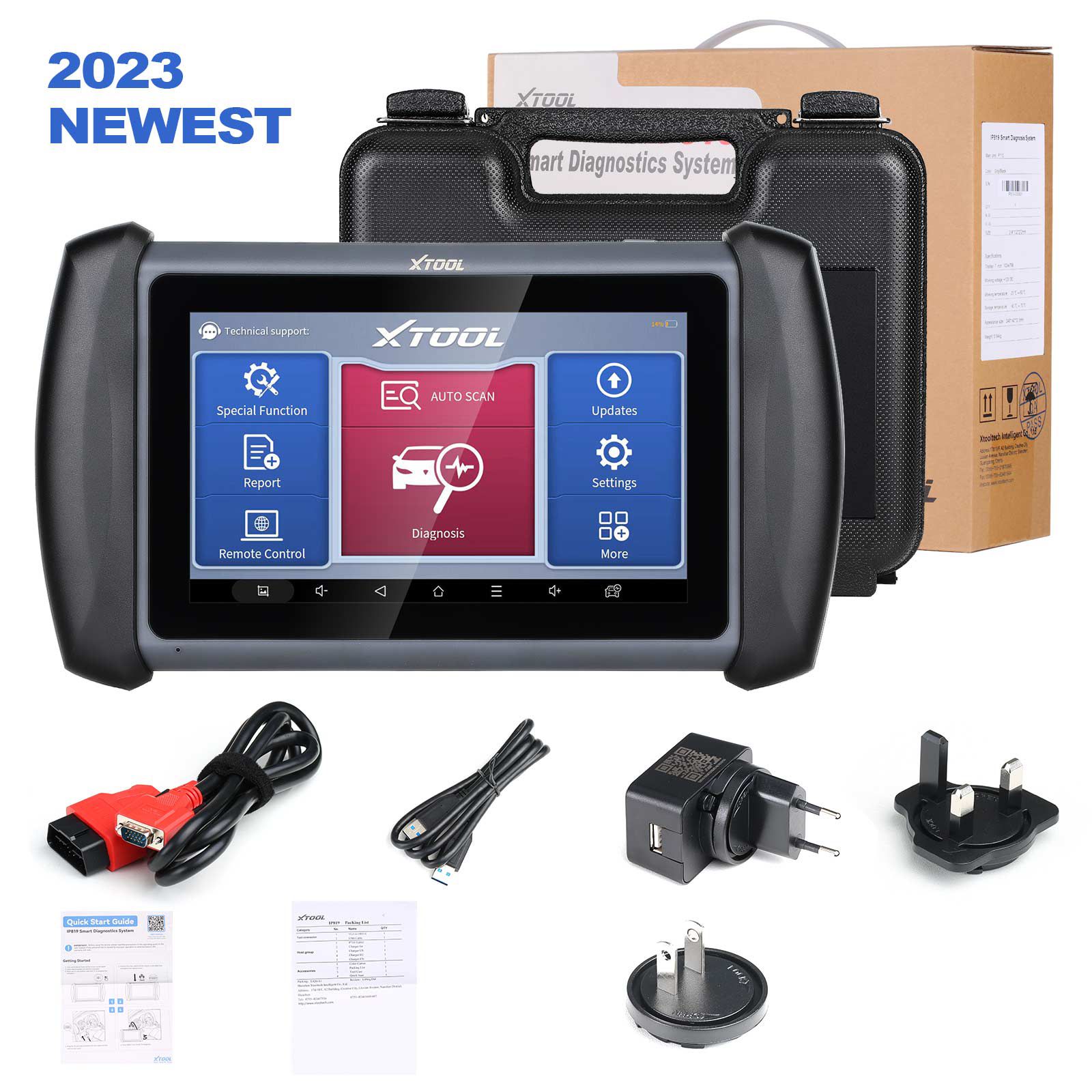 XTOOL InPlus IP819 Automotive Diagnostic Scanner ECU Coding Active Test OBD2 Full Systems Diagnoses