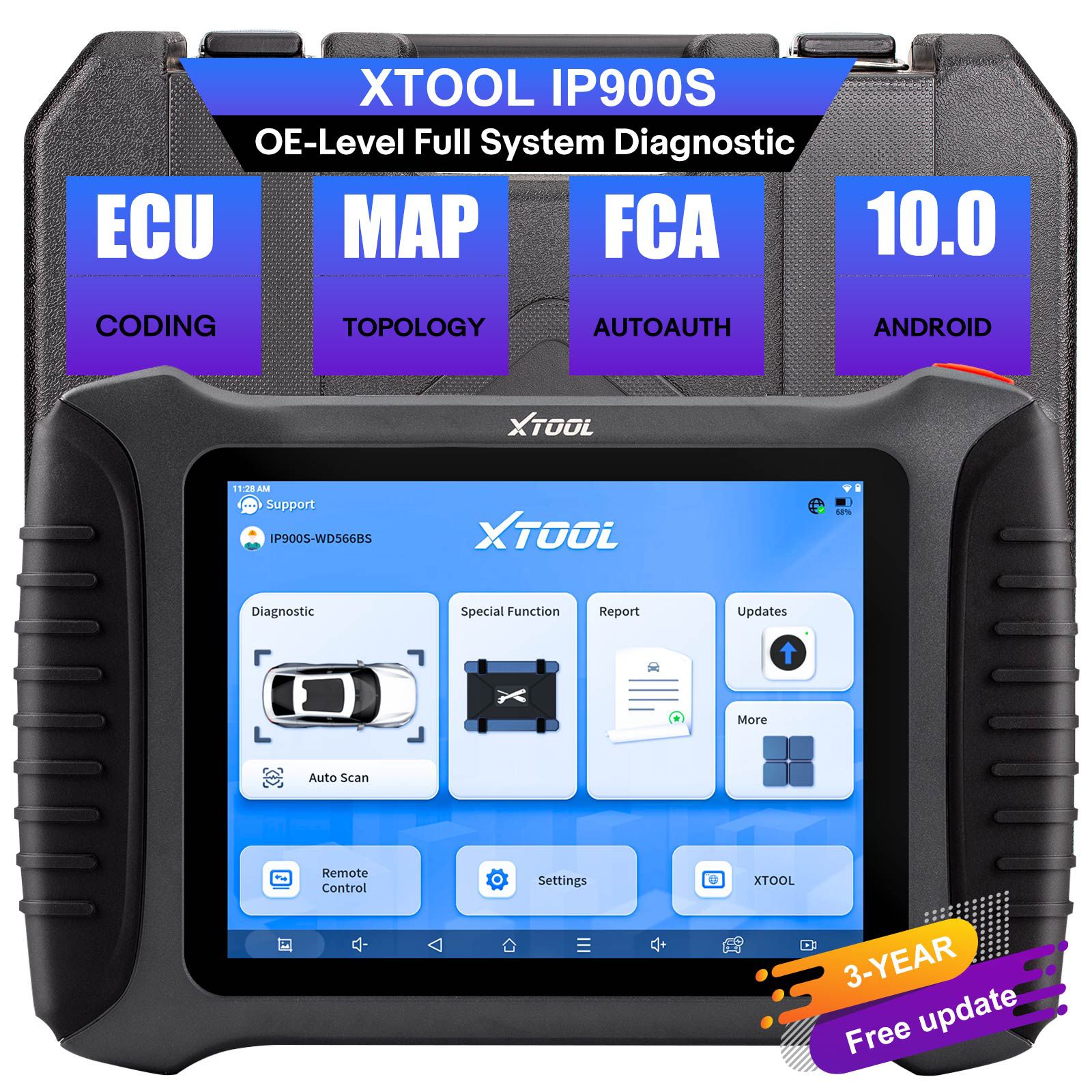 XTOOL InPlus IP900S Wireless Full System Diagnostic Scanner Support ECU Coding DOIP / CANFD Protocol & FCA AutoAuth upgraded Of D8S/ IP900