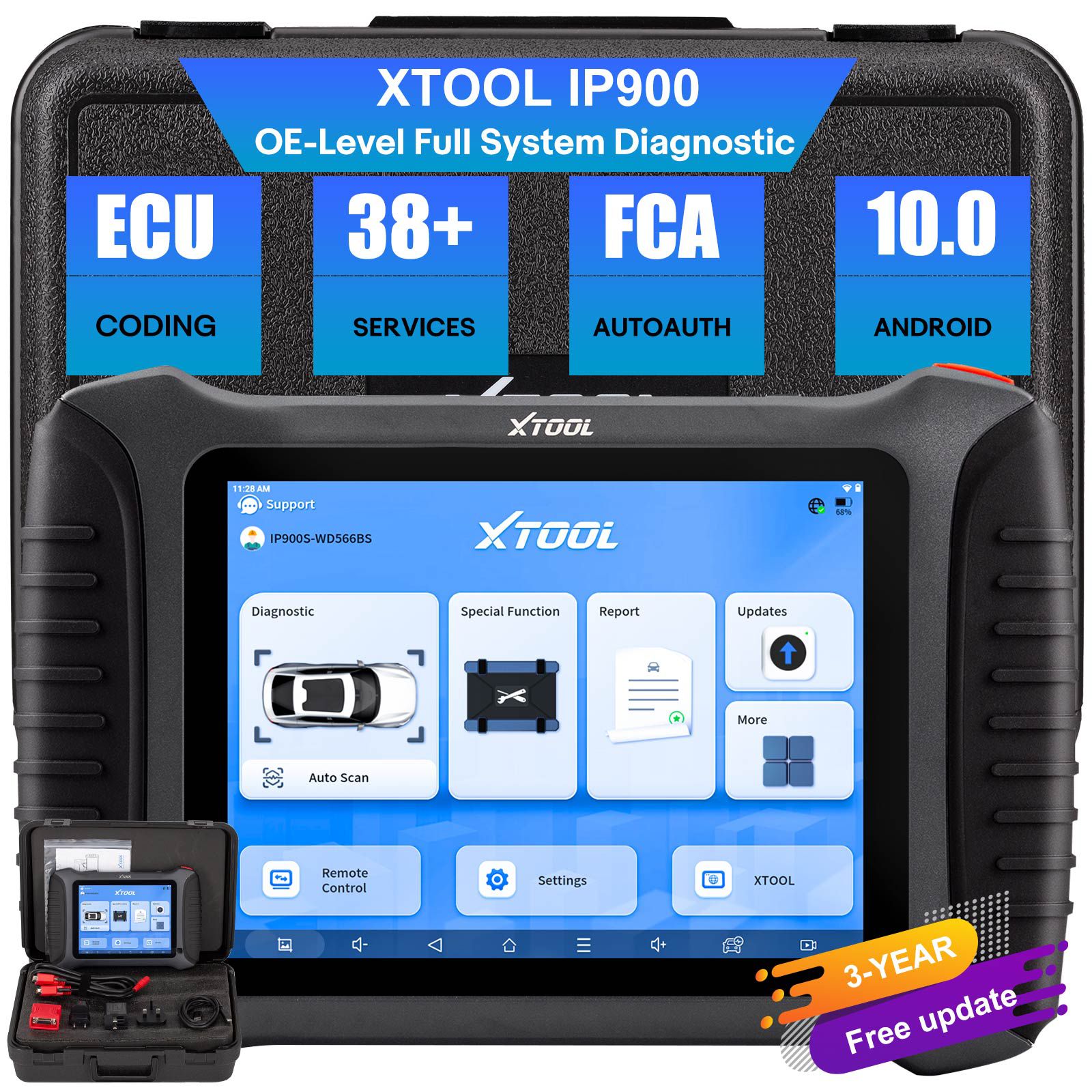 XTOOL InPlus IP900 OE-Level Full System Diagnostic Support ECU Coding DOIP / CANFD Protocol & FCA AutoAuth