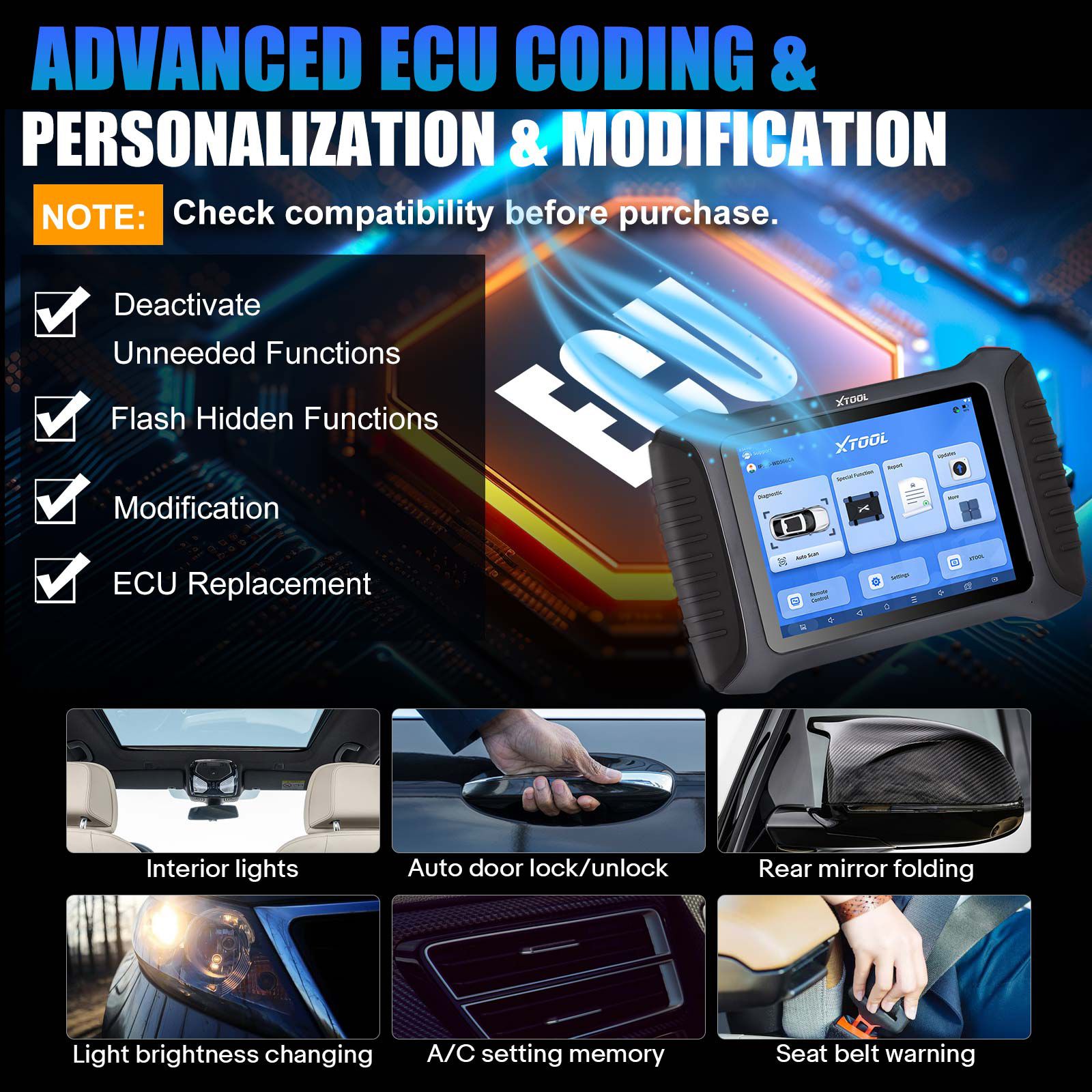 XTOOL InPlus IP900 OE-Level Full System Diagnostic Support ECU Coding DOIP / CANFD Protocol & FCA AutoAuth
