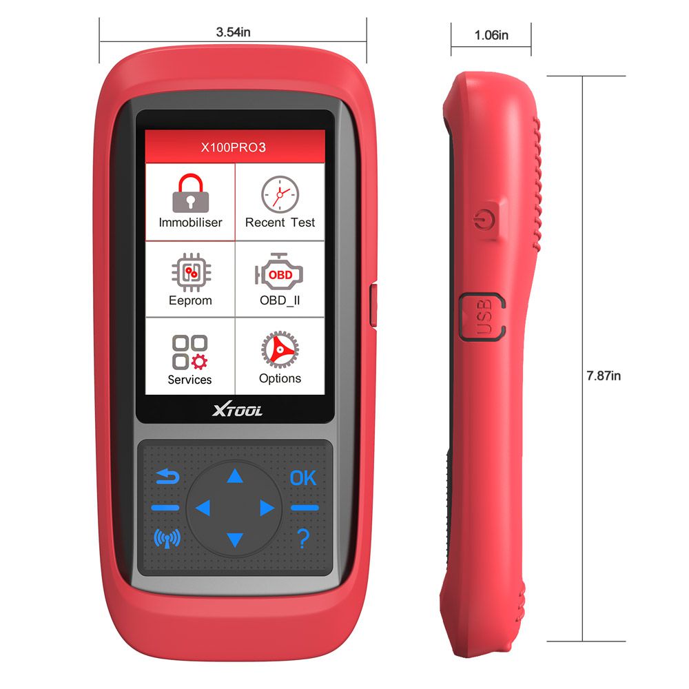 XTOOL X100 Pro3 Professional Auto  OBD2 Key Programmer Add EPB, ABS, TPS Reset Functions Free Update Lifetime