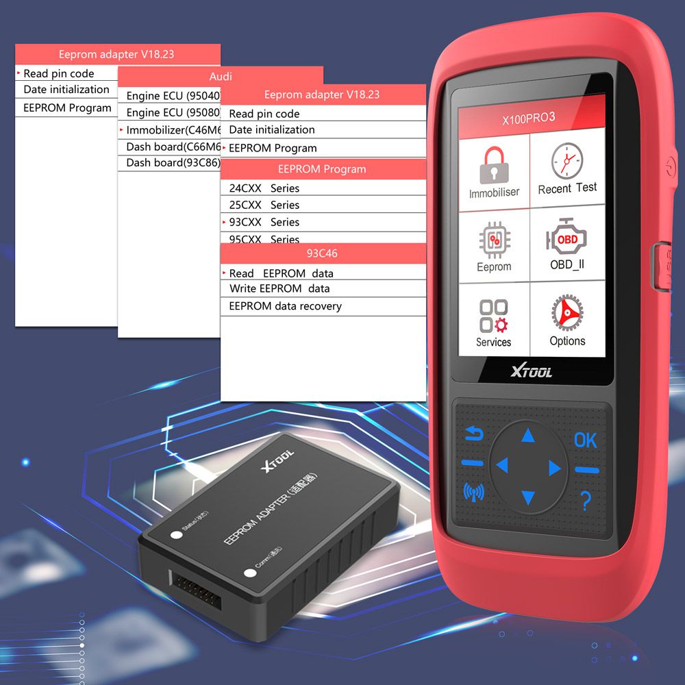  XTOOL X100 Pro3 Professional Auto Key Programmer Add EPB, ABS, TPS Reset Functions Free Update Lifetime