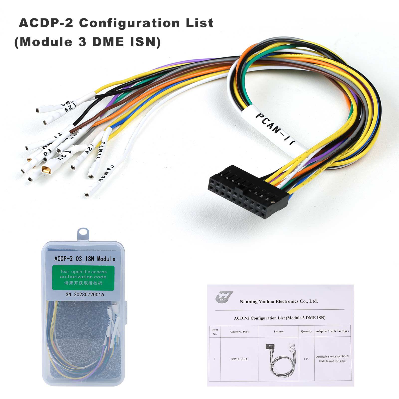 Yanhua Mini ACDP-2 BMW CAS Package with Module1 CAS Module and Module3 ISN Module and N20/N55/B38 Bench Interface Board