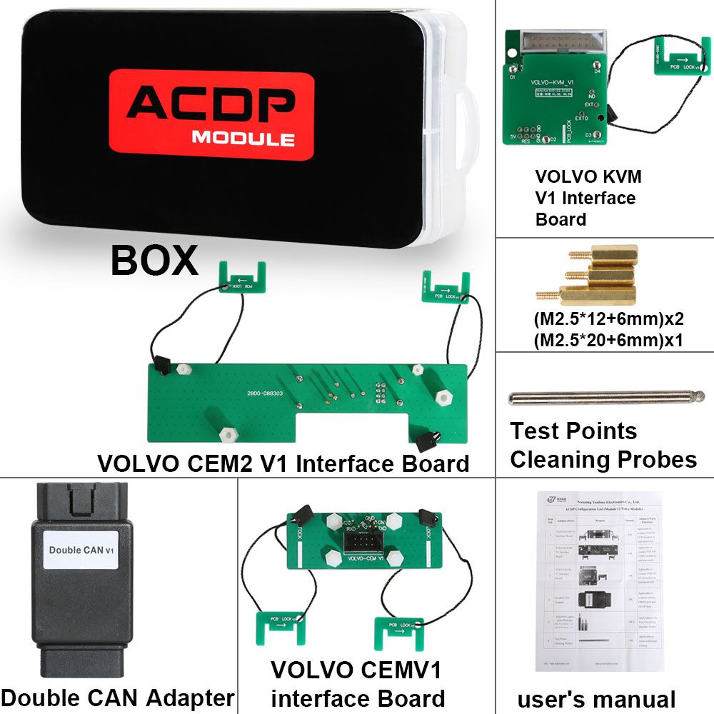 Yanhua Mini ACDP-2 for VOLVO Package with Module 12/20 Support Add Key and All Key Lost for Semi-keyless and Full-keyless (2015-2021)