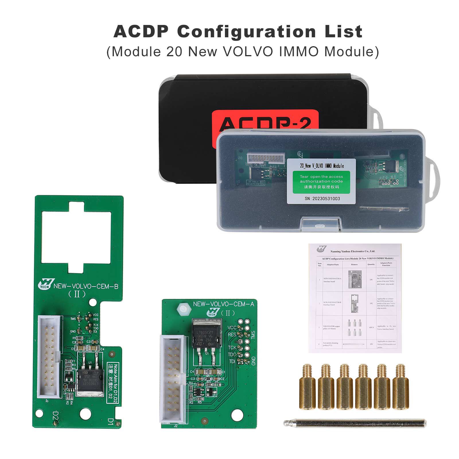 Yanhua Mini ACDP-2 Locksmith Package with Module 1/2/3/7/9/10/12/20/24/29 and B48/N20/N55/B38 Bench Board for BMW Land Rover Porsche Volvo Audi