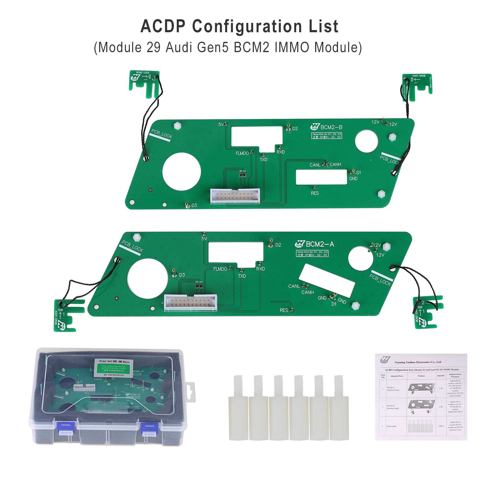 Yanhua Mini ACDP-2 Locksmith Package with Module 1/2/3/7/9/10/12/20/24/29 and B48/N20/N55/B38 Bench Board for BMW Land Rover Porsche Volvo Audi