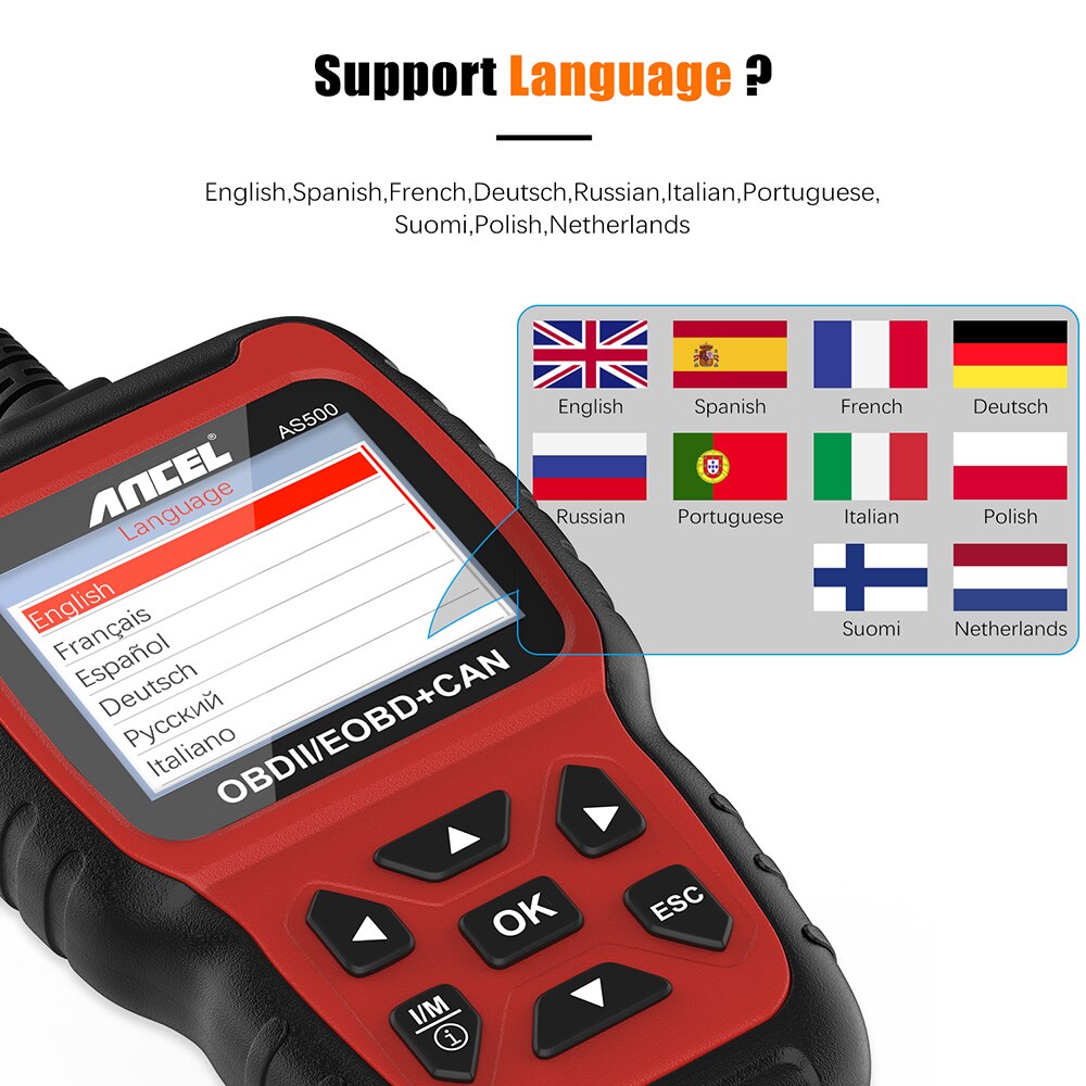 Ancel AS500 OBD2 Scanner