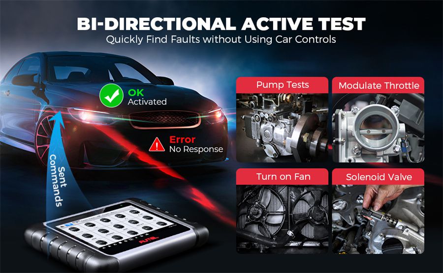 Autel MaxiCOM MK808S-TS Bidirectional & TPMS Programming Relearn Tool