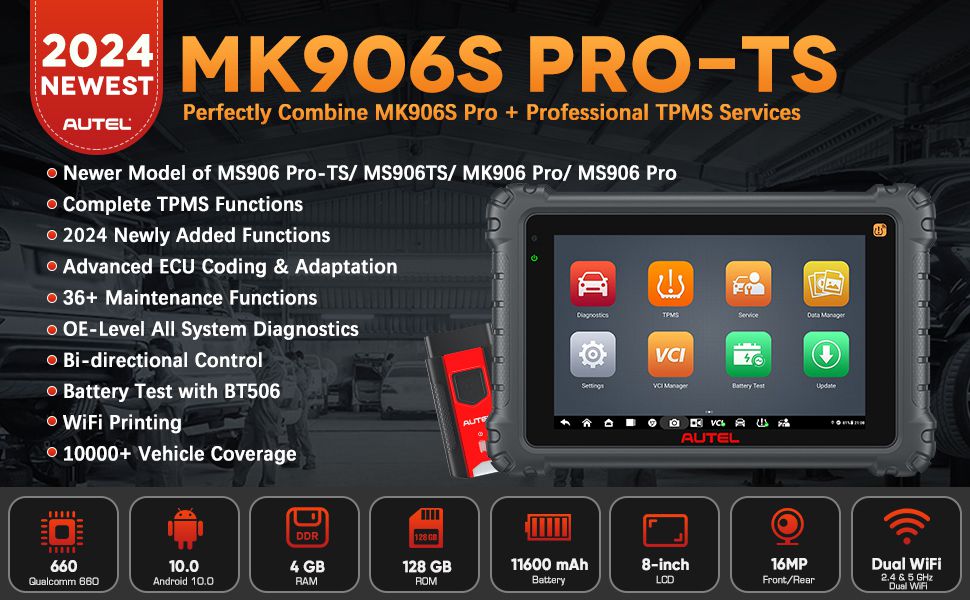 Autel MaxiCOM MK906Pro TS ( MK906S PRO-TS ) TPMS Diagnostic Scanner