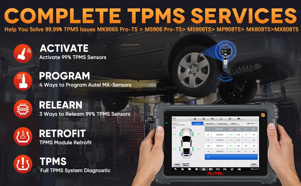 Autel MaxiCOM MK906Pro TS ( MK906S PRO-TS ) TPMS Diagnostic Scanner