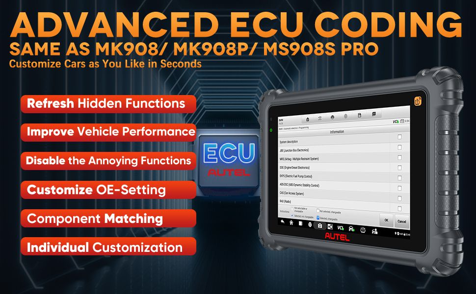 Autel MaxiCOM MK906Pro TS ( MK906S PRO-TS ) TPMS Diagnostic Scanner