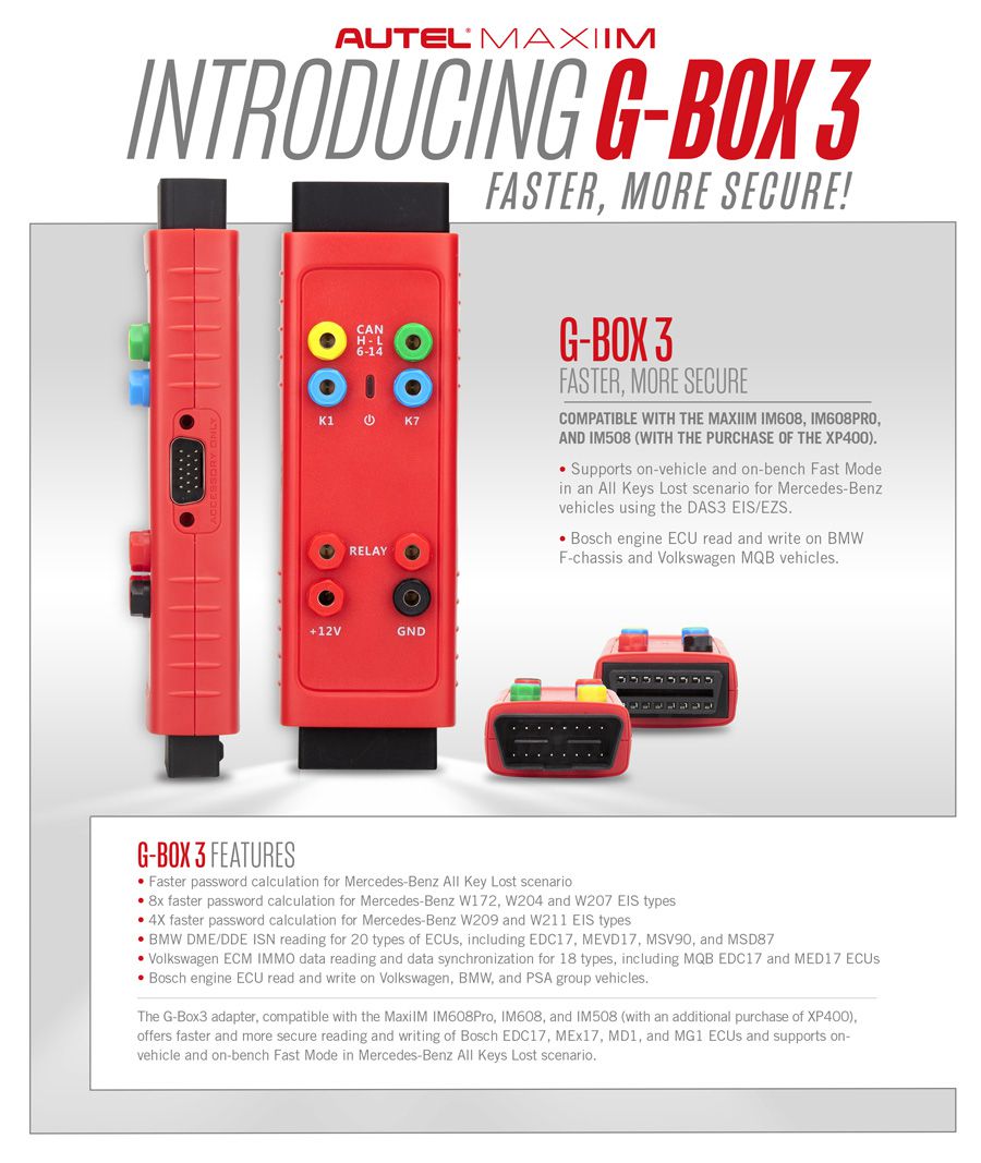 Autel MaxiIM G-BOX 3 Adapter 