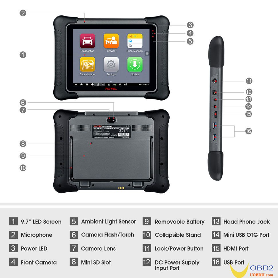 Autel Maxisys Elite II Tablet Display
