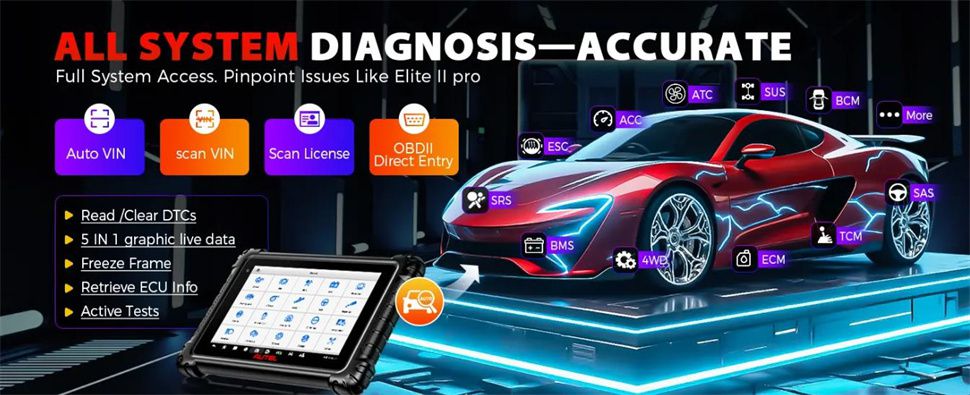 Autel Maxisys MS906 Max Diagnostic Scanner Advanced ECU Coding 40+ Reset Services