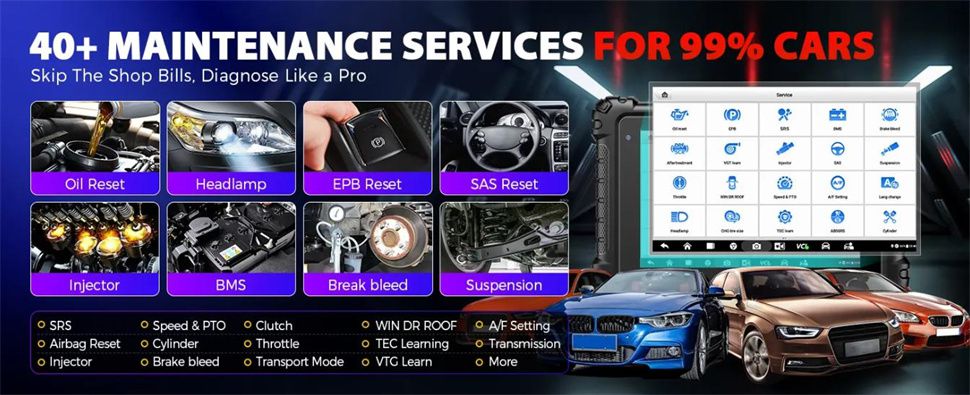 Autel Maxisys MS906 Max Diagnostic Scanner Advanced ECU Coding 40+ Reset Services