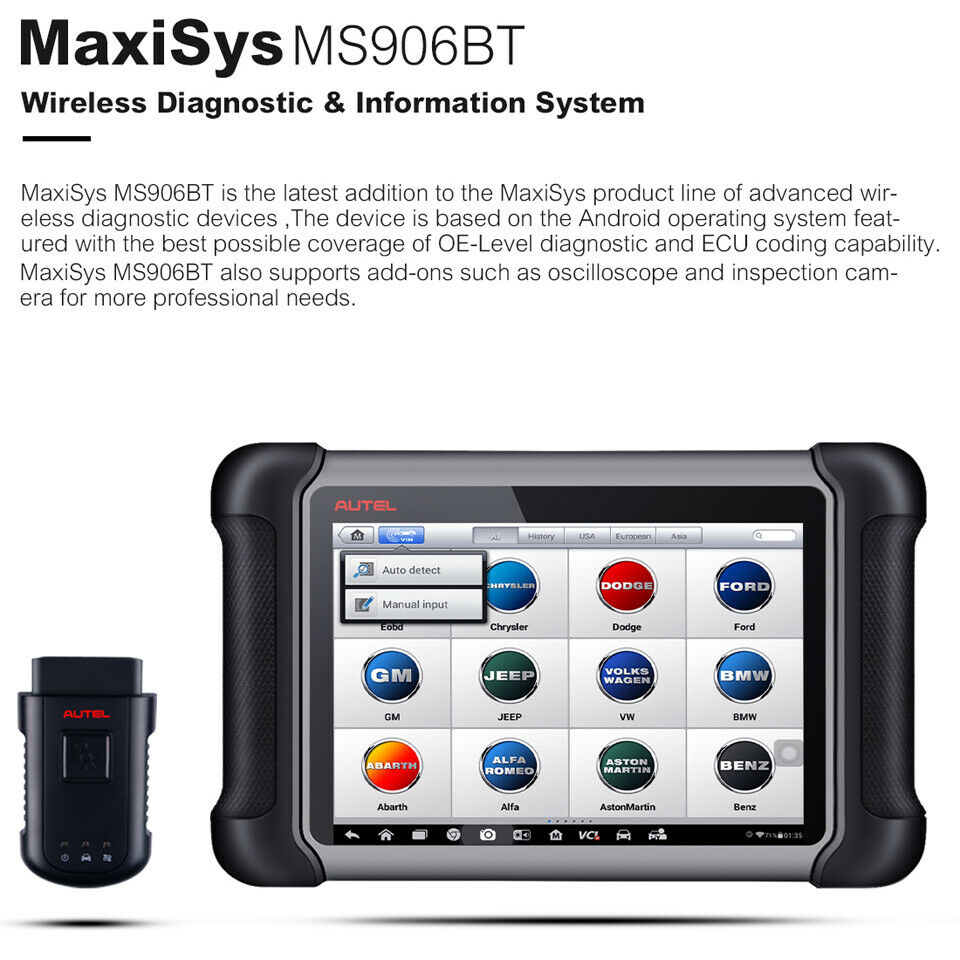 Autel MaxiSys MS906BT Auto Diagnostic Scanner
