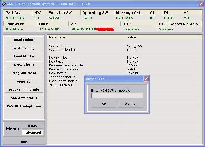 bmw dash scanner v2.10 software