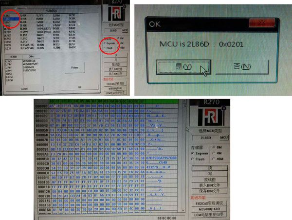 Select “ 2L86D” under the selection of software and select reading “ EPROM or FLASH” as you wish