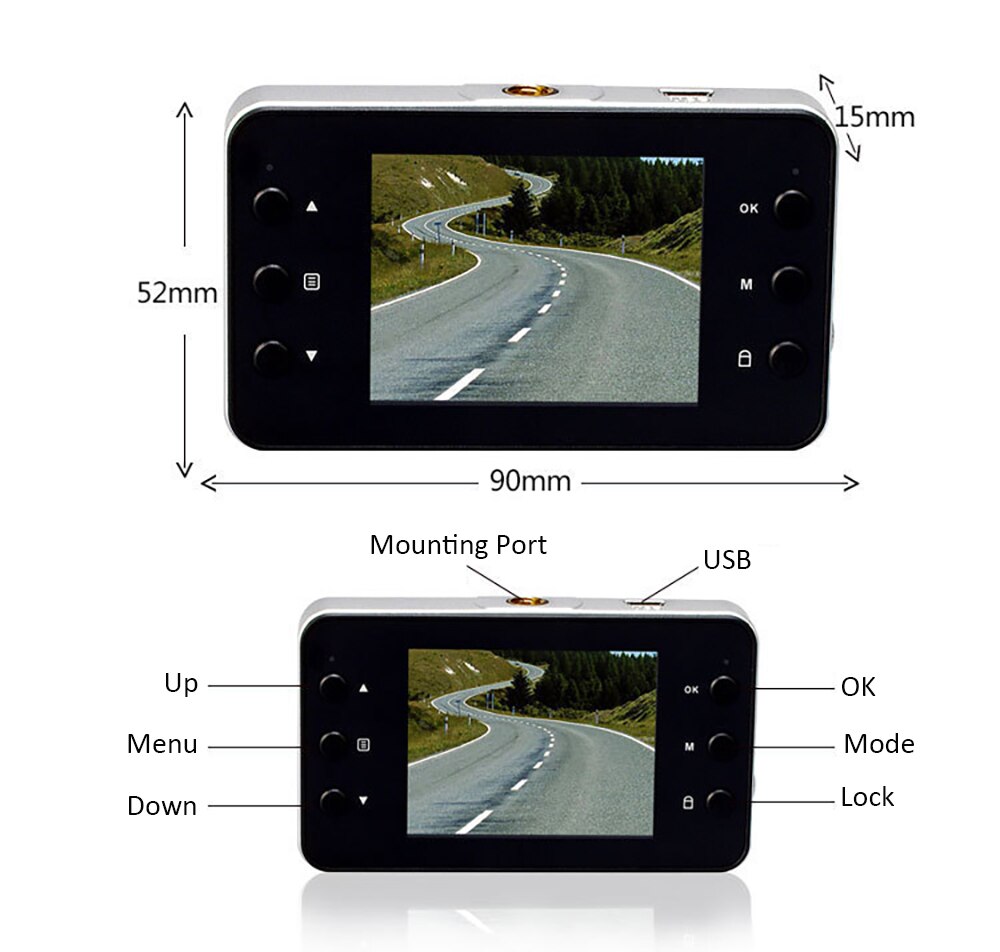 Car DVR 2.4 Full HD 1080P DashCam Vehicle Camera