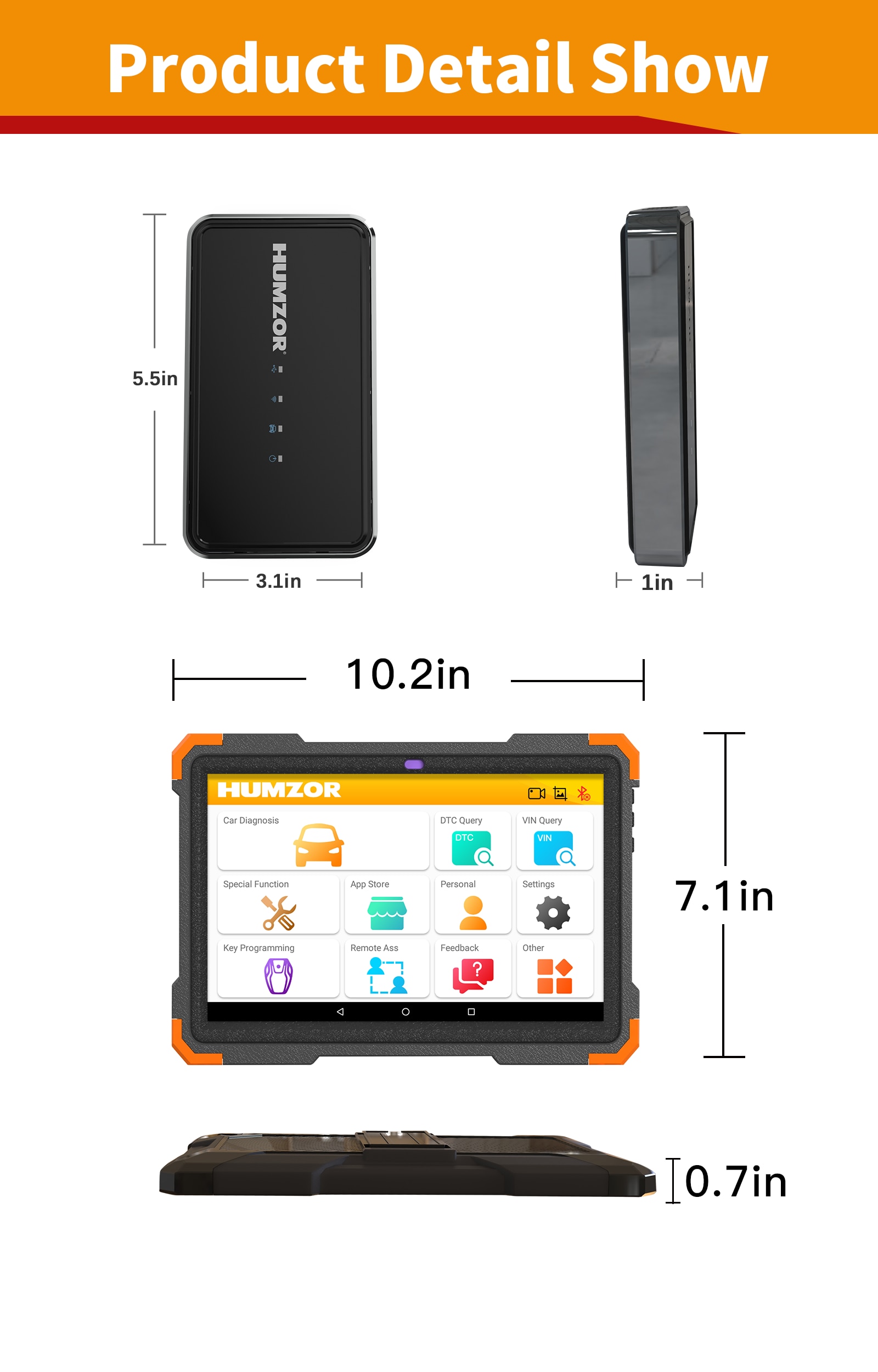 Humzor NS366S Car Diagnostic Scanner