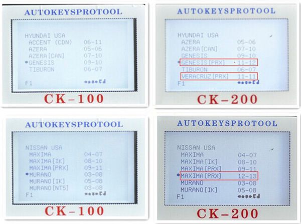 CK-200 Key Programmer Screen Display 9